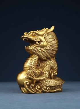 铜龙摆件十二生肖龙吉祥物青龙摆设家居玄关店铺办公室工艺品摆件