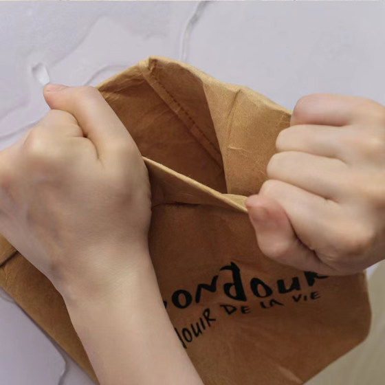 Washable storage bag kraft paper bag dry flower green plant pot ins packaging bag thick bread toast food oil-proof