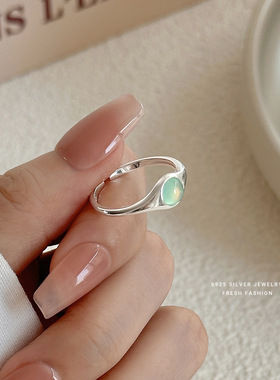 复古古典极简百搭纯银戒指可调节