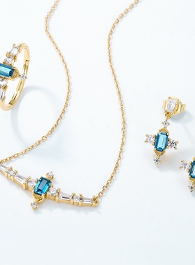 【敲好看】托帕石纯银项链