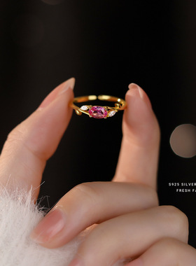 欧美风轻奢锆石925纯银戒指