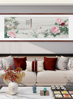 花开富贵客厅挂画牡丹图装饰画