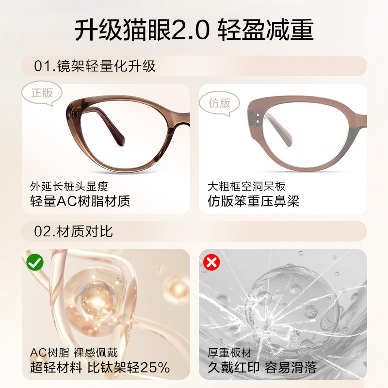 National chain丨LOHO cat eye glasses can be adjusted with prescription
