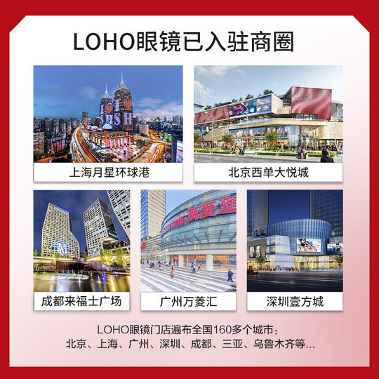 LOHO眼镜8.5折门店代金券精选款太阳镜光学镜可配近视指定可用