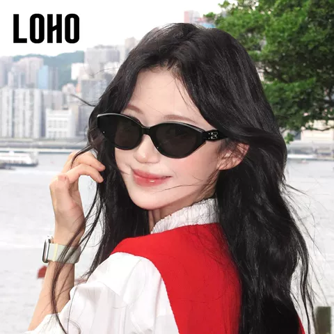【方圆脸巨显小】LOHO防晒墨镜女2026新款防紫外线玳瑁猫眼太阳镜 图片 4