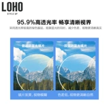 【Такая же модель в торговом центре】 Loho Blue Eshelash Lens Lens Anti-Slue Light 2 штуки с миопийской асферической ультра-тонкой 1,74 индивидуальной пленкой
