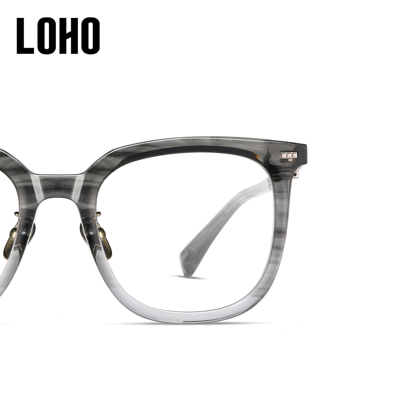 LOHO商场同款修颜方框近视眼镜防蓝光修饰脸型可配镜片LH07112,淘宝优惠券,粉丝福利购,淘宝优惠卷