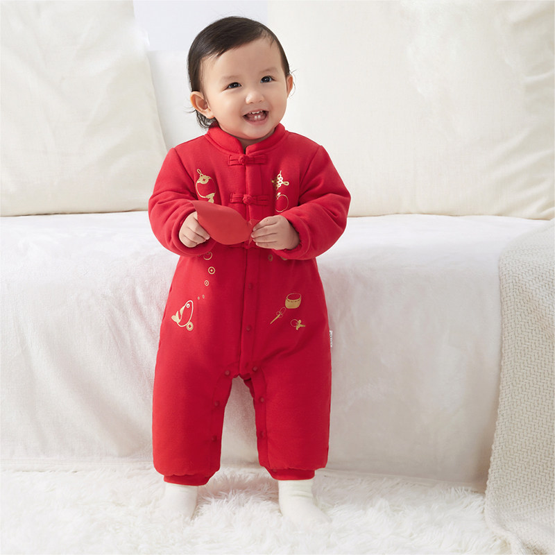 babylove宝宝衣服加厚外出哈衣棉服 babylove连身衣/爬服/哈衣
