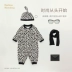 Babylove bé Xiêm quần áo cotton dài tay mùa xuân và quần áo mùa thu cho bé sơ sinh mùa thu da báo in hình mũ trùm đầu - Áo liền quần đồ liền thân cho bé Áo liền quần
