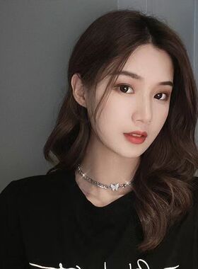 欧美ins小众轻奢蝴蝶choker锁骨链女 嘻哈个性潮百搭项链