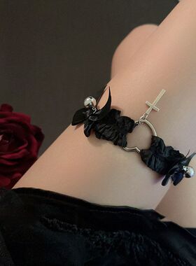 性感爱心形腿环大腿链2025新款锁骨链choker项圈女辣妹颈链配饰