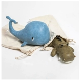 Mopson Little Whale Cull Кожаная мультипликационная книга для животных, блокируя кукол, украшения детский подарок