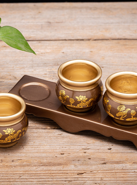 供奉连水带底佛前陶瓷观音仿铜