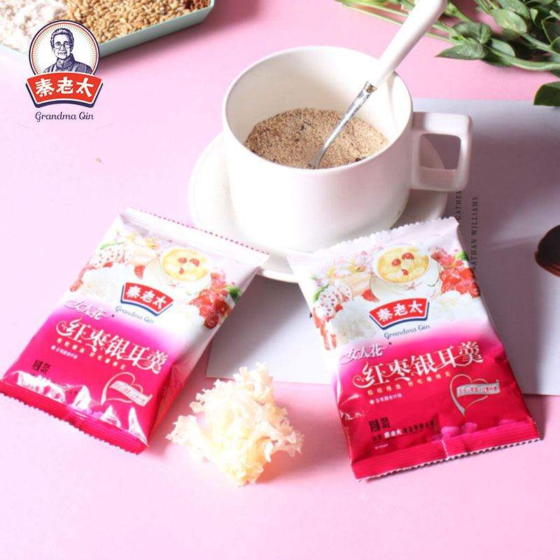 秦老太旗舰店秦老太藕粉红枣银耳羹莲藕粉早餐小袋子散装特产食品即食纯代餐粥0