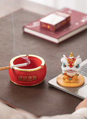 国潮佛山醒狮时来运转摆件