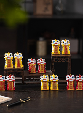 中国风醒狮舞狮子摆件特色伴手礼