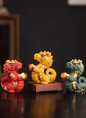 青砂石招财创意潮流客厅祥龙送宝