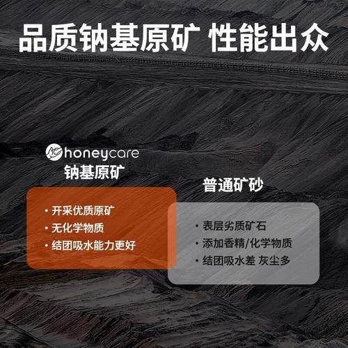 HONEYCARE好命家矿石猫砂红晶钠基矿砂膨润土除臭无尘好命天生 红 - 图2