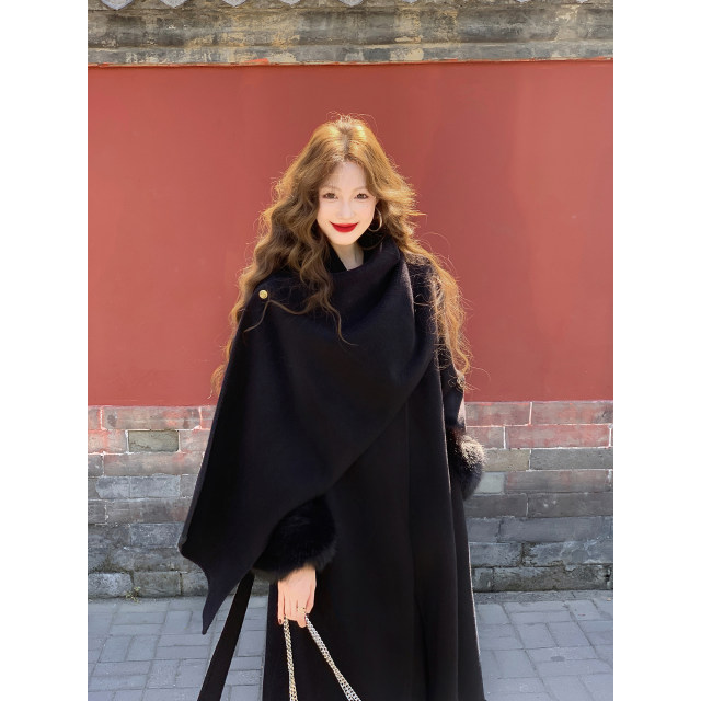Eat green vegetables in the cold winter | Get 50 yuan coupon Autumn and winter scarf shawl double-sided nylon wool coat