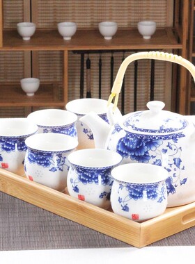 大号提梁壶茶具套装中老