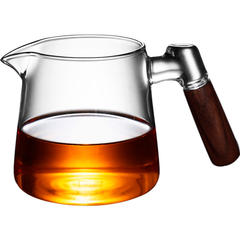 日式木把公道杯茶漏一体透明玻璃公杯分茶器功夫茶具茶海匀杯茶道,淘宝优惠券,粉丝福利购,淘宝优惠卷