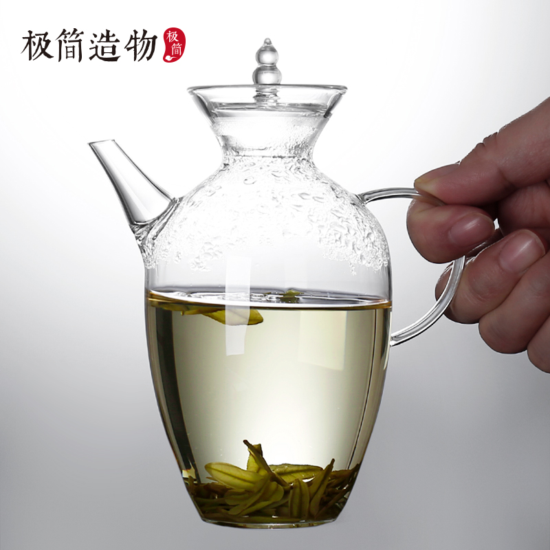 仿古宋执壶玻璃泡绿茶泡茶器专用一人用女士小喝茶壶功夫茶具家用-图0