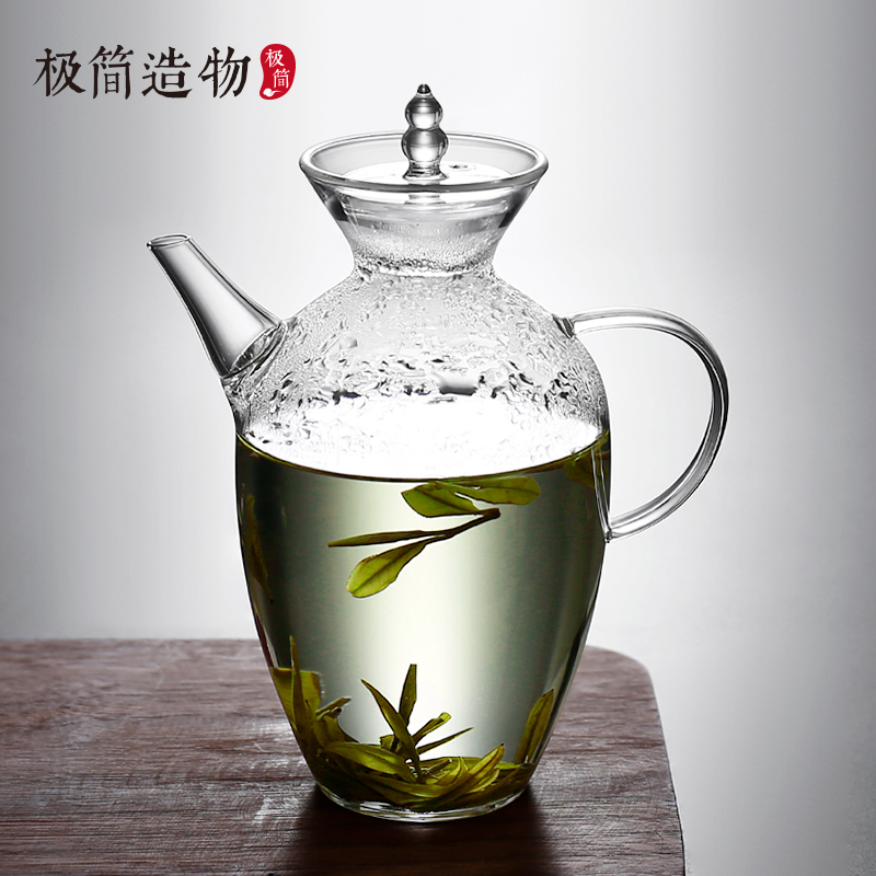 仿古宋执壶玻璃泡绿茶泡茶器专用一人用女士小喝茶壶功夫茶具家用-图1