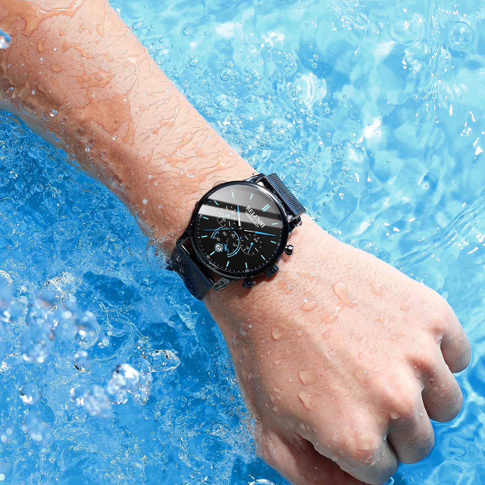 潮流正品瑞士全自动初电子机械表 乔治伯爵手表国产腕表