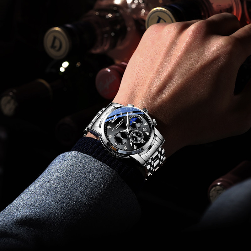 阿玛妮男士十大防水夜光潮流机械表 乔治伯爵手表国产腕表