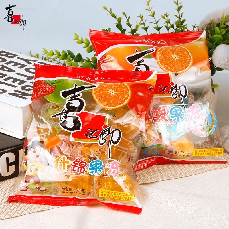 喜之郎蒟蒻果冻爽600g大袋装儿童吸吸水果果汁果冻休闲解馋零食