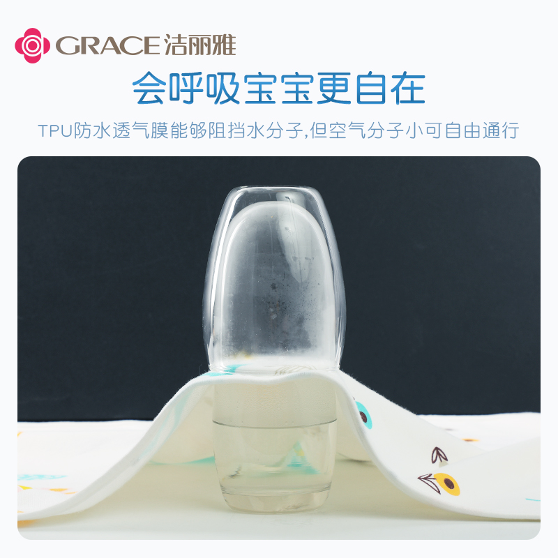洁丽雅鑫源盛专卖店洁丽雅隔尿垫大号婴儿防水透气可洗床笠大床儿童纯棉床垫床单夏天3