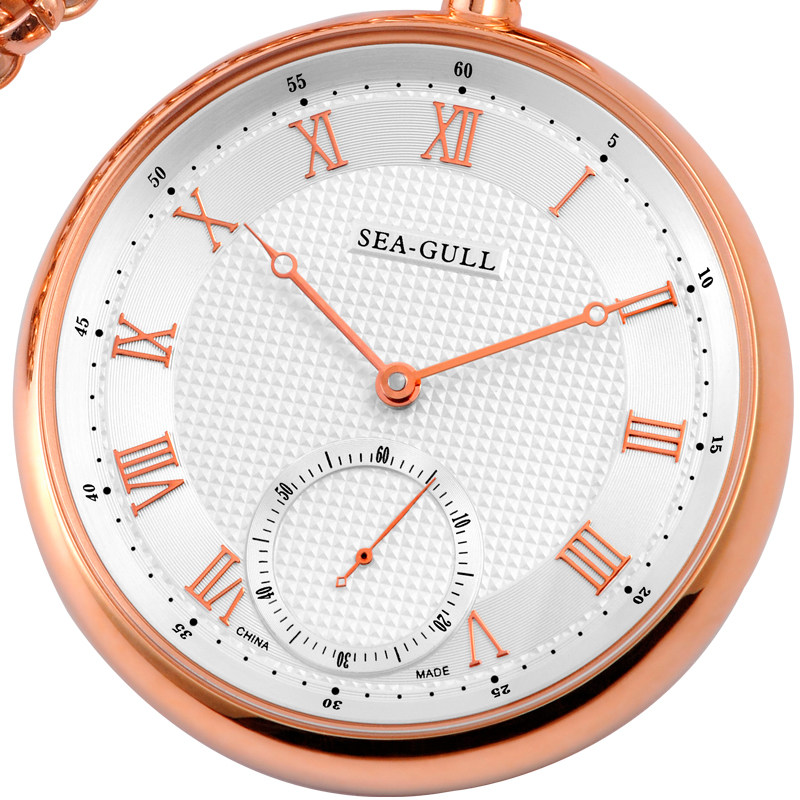 海鸥表绅士复古金色壳手动医护怀表 海鸥表云商合一国产腕表