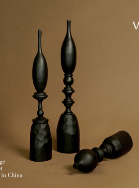 中古风实木装饰摆件客厅样板间