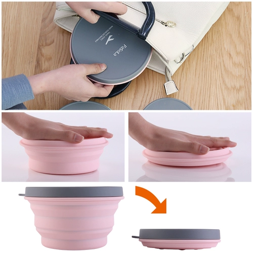 Японский силиконовый портативный детский ланч-бокс для путешествий, посуда, защита при падении