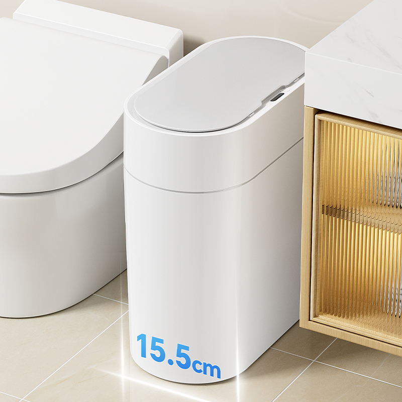 日本智能垃圾桶感应式电动卫生间厕所家用2023新款自动吸附卫生桶 - 图1