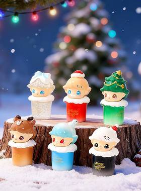 萌粒冬日迪迪圣诞杯系列萌粒公仔· diy配饰办公室桌面树脂小摆件