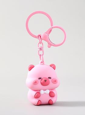 创意领结卡皮巴拉卡通钥匙扣挂件可爱卡皮巴拉汽车钥匙扣配件