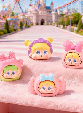 甜心女孩萌粒公仔可爱手工树脂小摆件工艺装饰直播对对碰盲袋