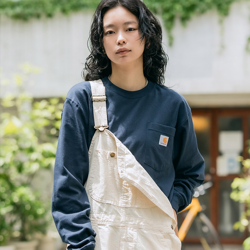 正品现货Carhartt K126卡哈特口袋长袖T恤纯棉宽松工装男女情侣潮 - 图2