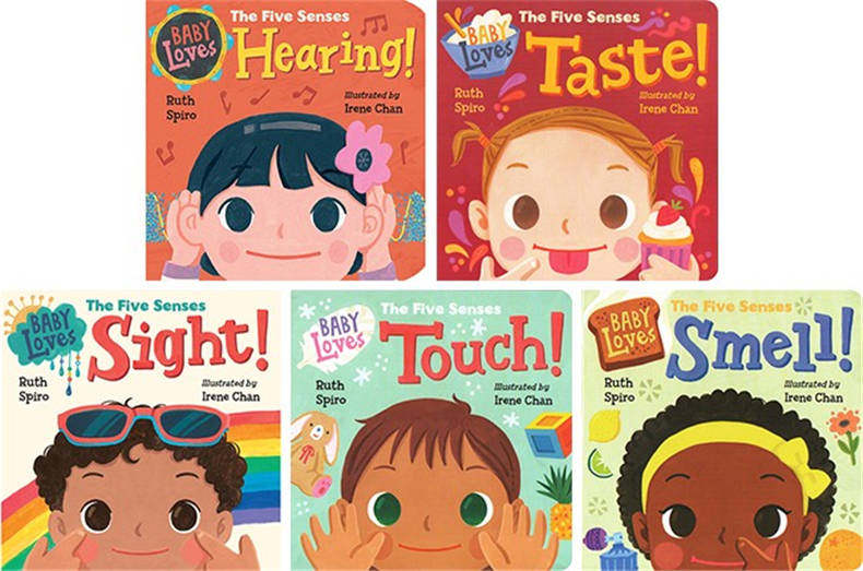 宝宝爱科学5册盒装 英文原版 Baby Loves the Five Senses 萌萌的科学 边看边学亲子绘本 幼儿STEAM科学启蒙图画书 英文版英语书籍