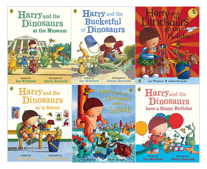 Harry and Dinosaurs 英文原版 哈利和恐龙绘本6本套装 生日快乐 去学校 博物馆 英文版儿童英语图画故事书 进口书籍 Ian Whybrow