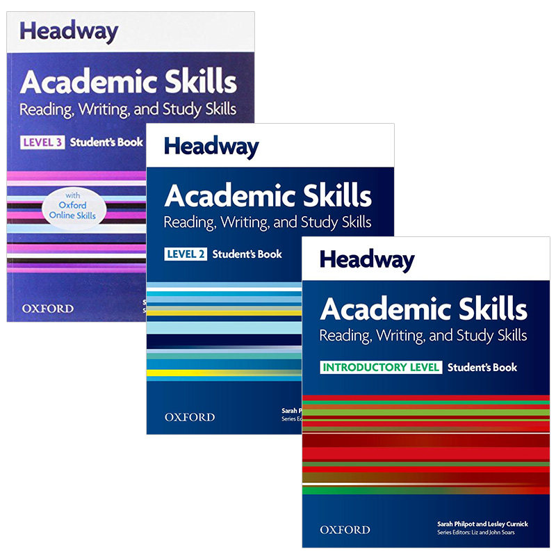 牛津学术英语读写学习技巧3册套装 英文原版 Oxford Headway Academic Reading Writing and Study Skills 全英文进口英语工具书