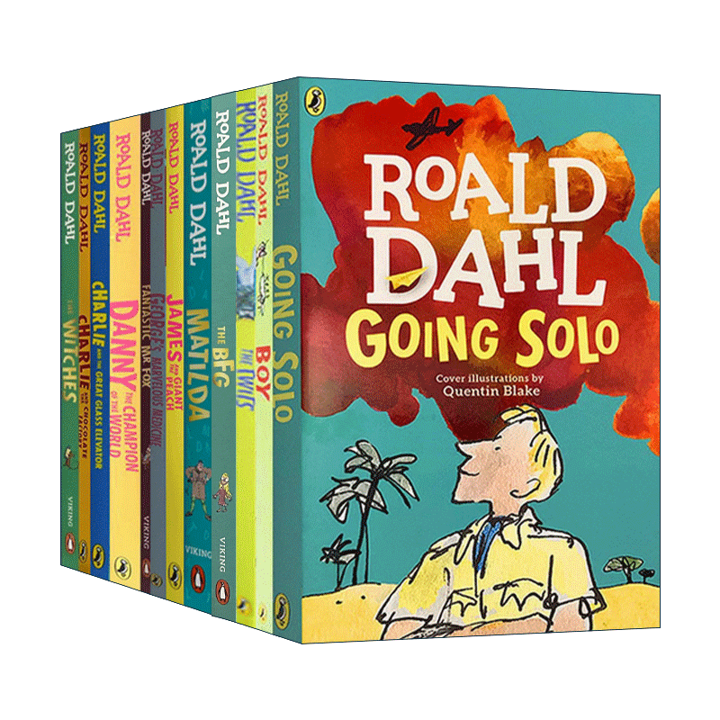 Roald Dahl 罗尔德达尔的书12本全套英文版 查理和巧克力工厂 女巫 英文原版小说英语故事章节桥梁书儿童文学书籍