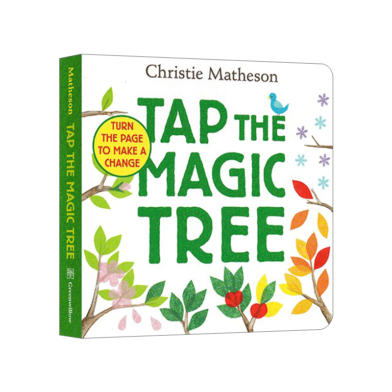 英文原版绘本 Tap the Magic Tree Board Book 变变变魔法树 纸板书 Christie Mathe 英文版 进口英语原版书籍 - 图0