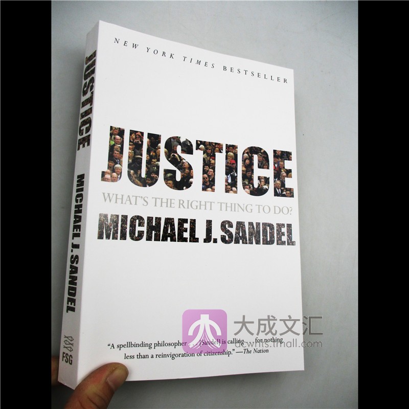 公正 该如何做是好 英文原版 Justice What's the Right Thing to Do 做哪些事是正确 迈克尔桑德尔公开课 逻辑思维书单 罗辑思维 - 图0