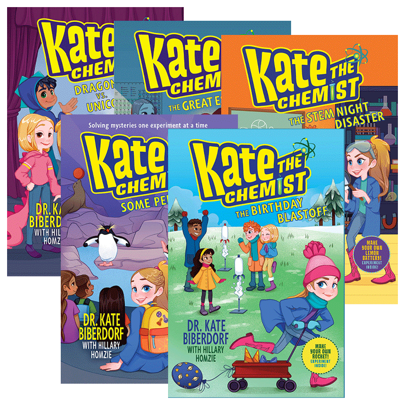 英文原版 Kate the Chemist 小化学家凯特系列5册 章节小说 精装 英文版 进口英语原版书籍