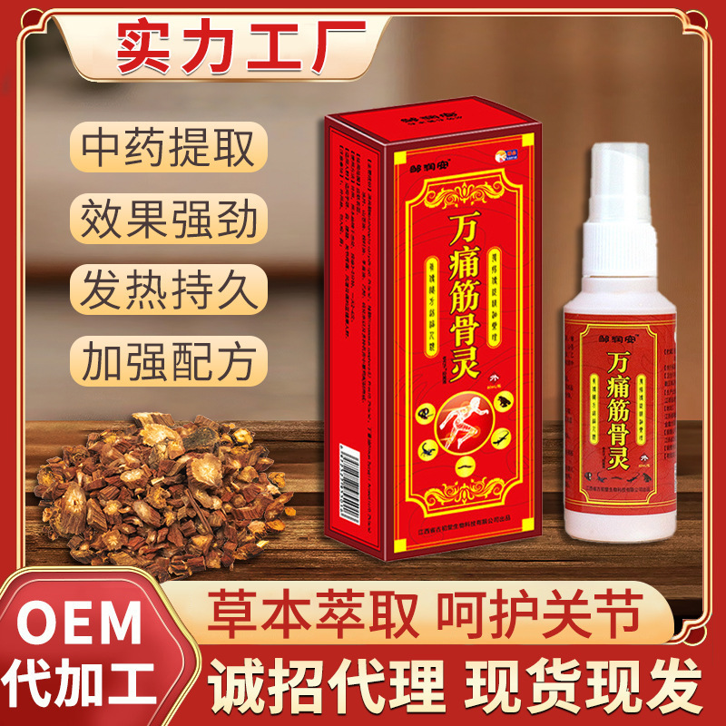 外贸现货Pain relief Joint gout spray颈肩关节不适发热止痛喷剂 - 图0