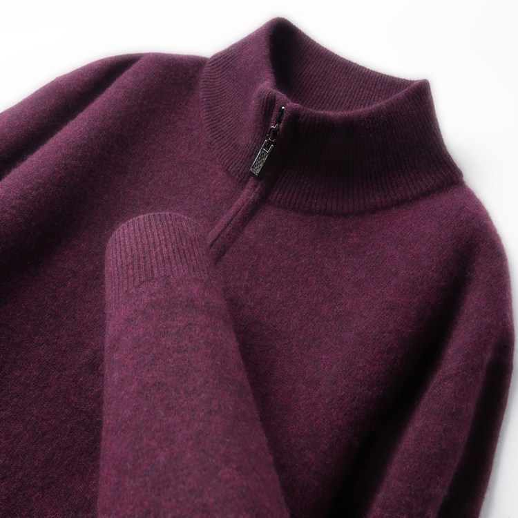 鄂尔多斯市男士山羊绒衫半拉链针织衫中年毛衣加厚保暖高端羊毛衫,淘宝优惠券,粉丝福利购,淘宝优惠卷