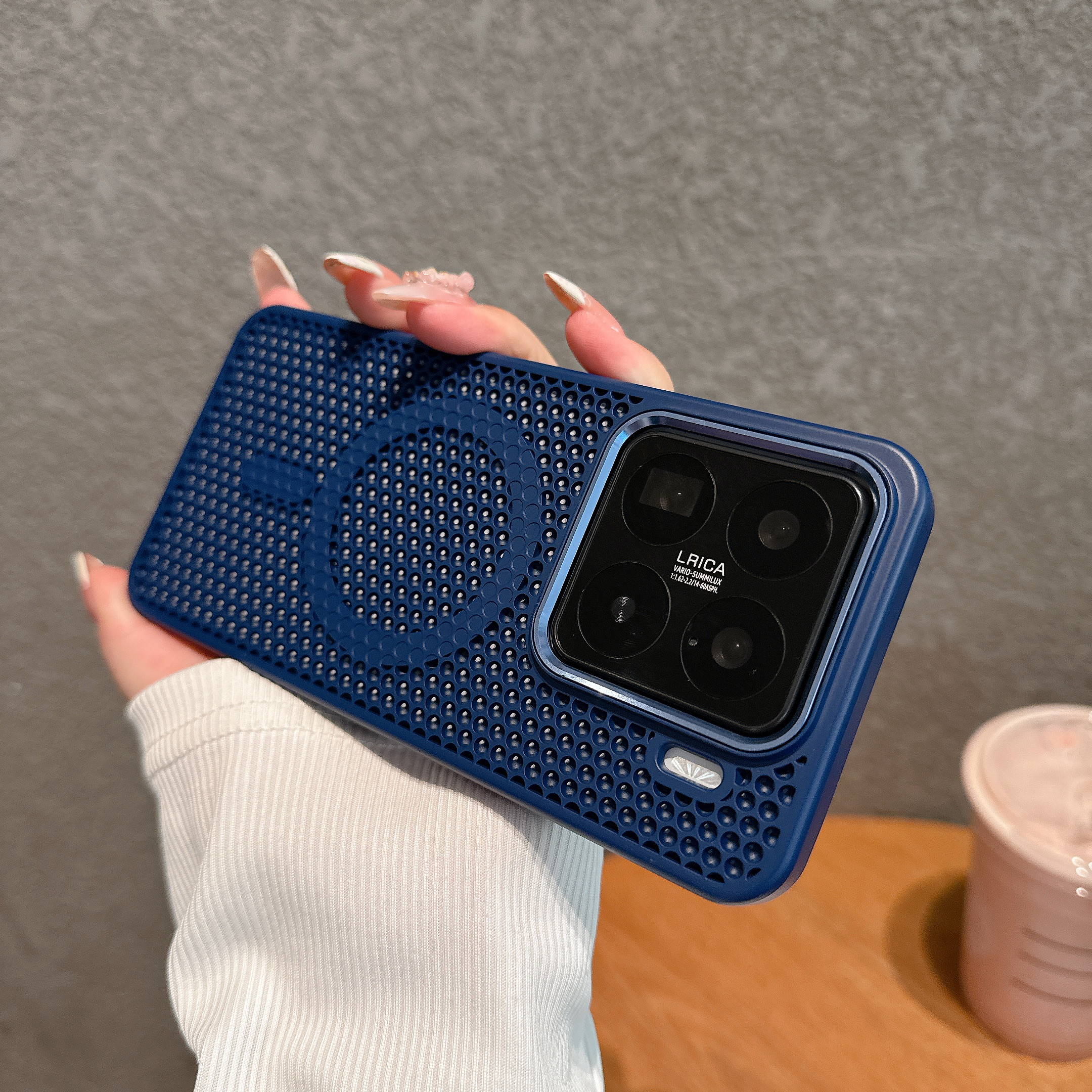 磁吸蜂窝网状壳适用小mi15手机壳透气xm14pro高级感米13磨砂K70防摔k70U肤感散热k80pro新款红米k70至尊版 - 图1