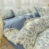 Брендовый комплект, хлопковый пододеяльник для матери и ребенка, простыня, французский стиль, легкий роскошный стиль, из хлопка и льна, 4 предмета